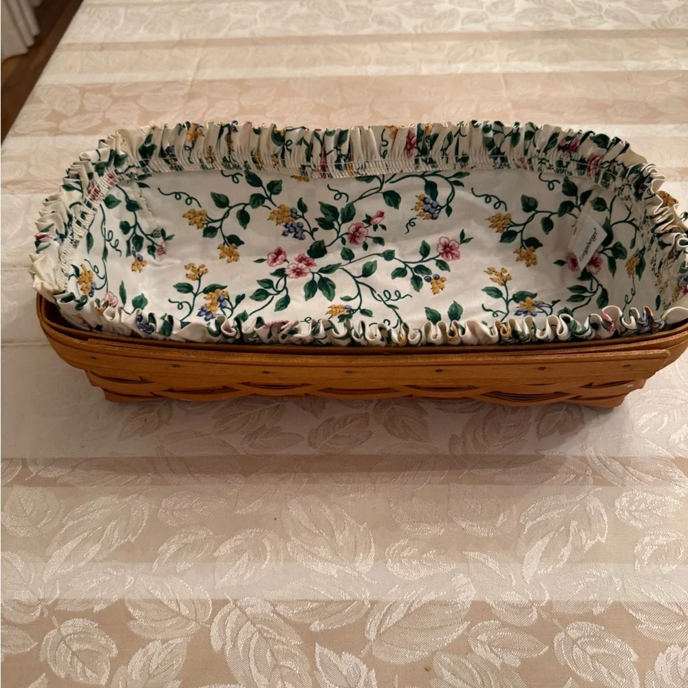 Longaberger Handwoven Basket in Rich Brown with lining FINAL SALE